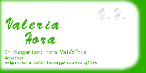 valeria hora business card